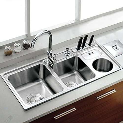 Luxury Crossover with Trash can Stainless Steel Sink Kitchen Sink